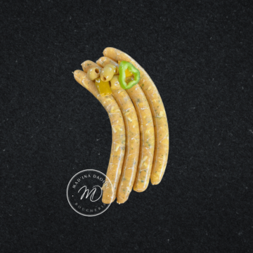 Boucherie Madina Daoudi - 
Chipolata à base de poulet curry fromage (250GR)  